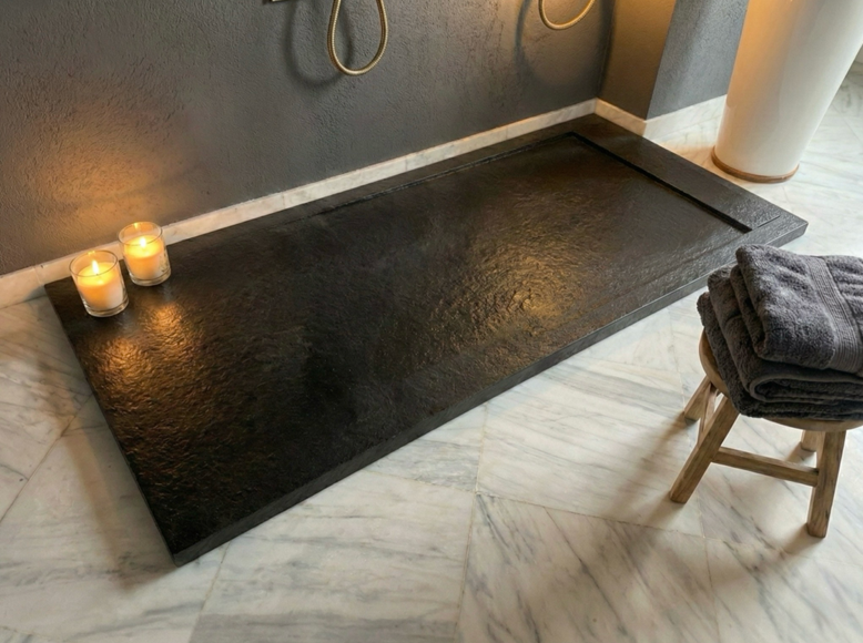 Receveur Galaxit extra-plat 180 x 80 cm avec grille plate et siphon — Réf. DST219