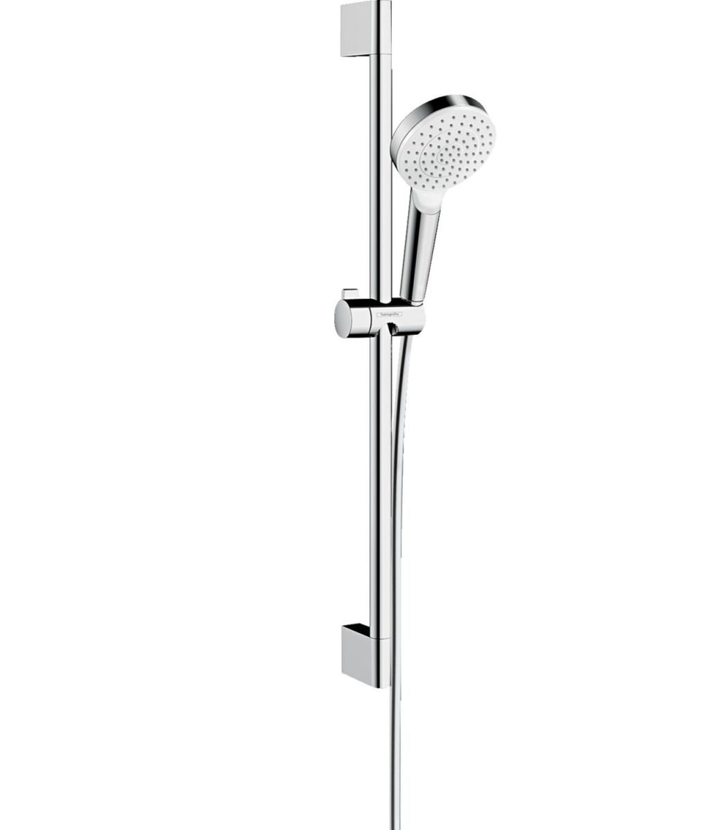 Barre de douche Hansgrohe avec douchette à main et flexible Comfortflex / Crometta EcoSmart — Réf. HAN008