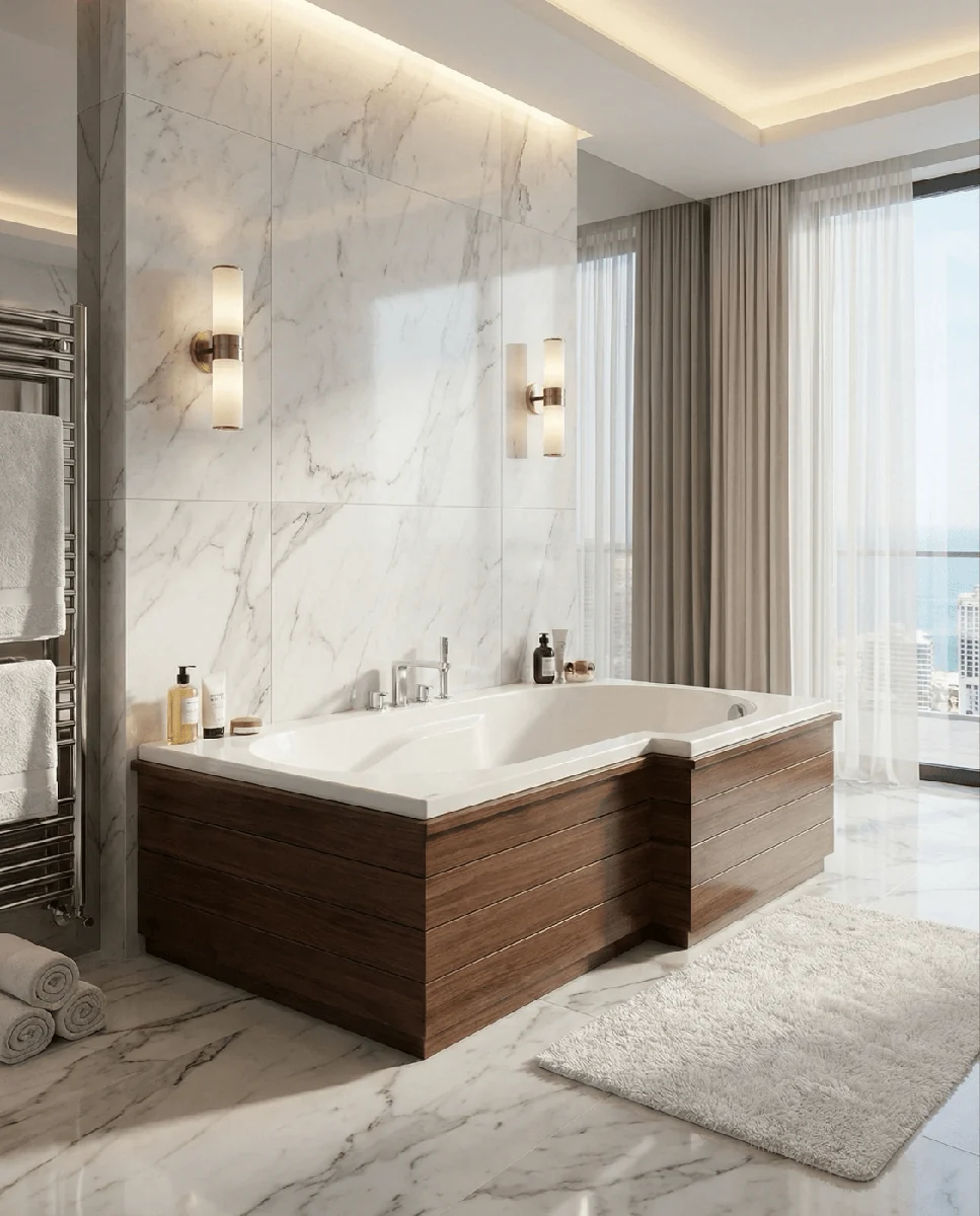 Baignoire Twin 160 x 85 cm droite avec tablier et support pieds — Réf. DST022