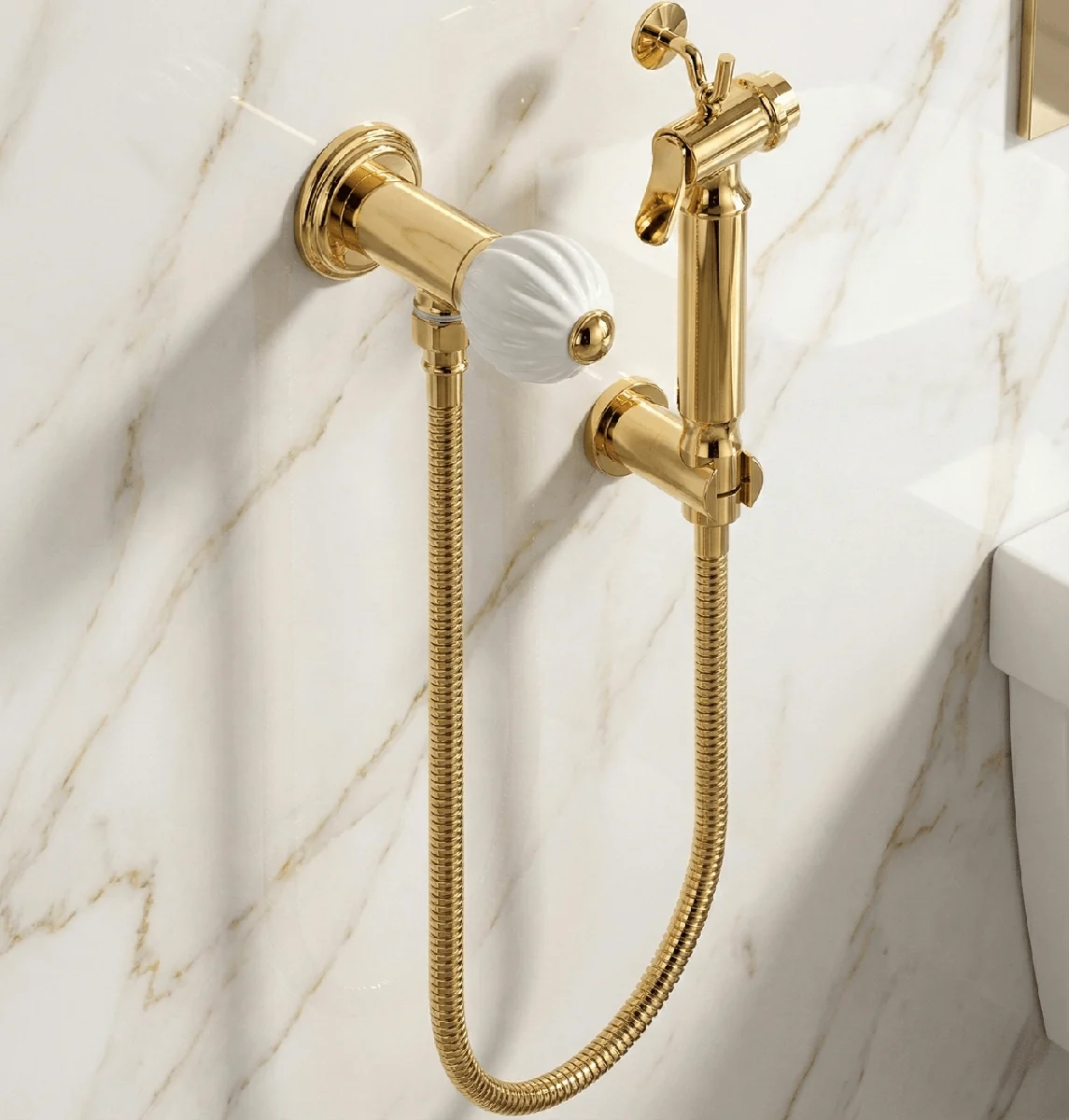 Ensemble hygiénique pour WC Delepine / Collection Mandarine Cristal Clair — Réf. DEL006