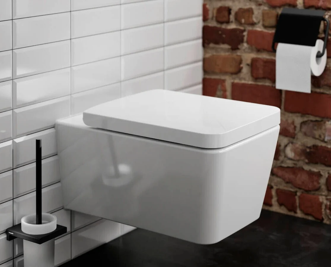 Pack cuvette suspendue hansgrohe AquaFall Flush avec fixations cachées / EluPura Q — Réf. HAN016