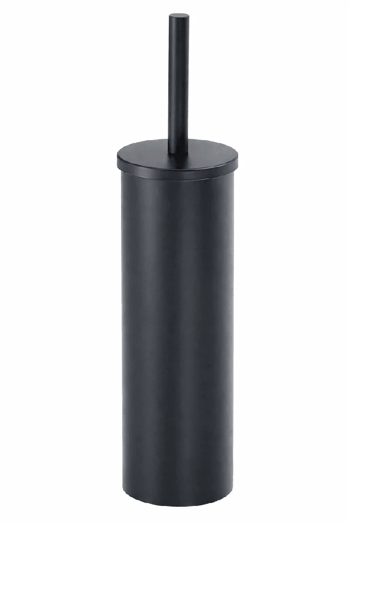Porte-balai à poser de WC Flip noir mat (avec des rayures apparentes) — Réf. DST009