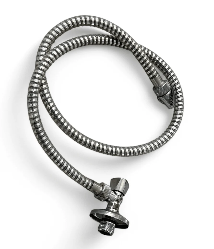 Flexible de WC avec robinet d'arrêt Hansgrohe (avec des rayures apparentes) — Réf. HAN001