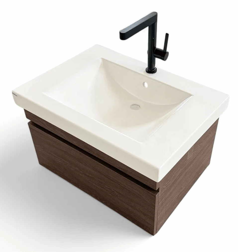Plan-vasque Spazio 70 cm avec meuble (sans mitigeur de lavabo) — Réf. DST122