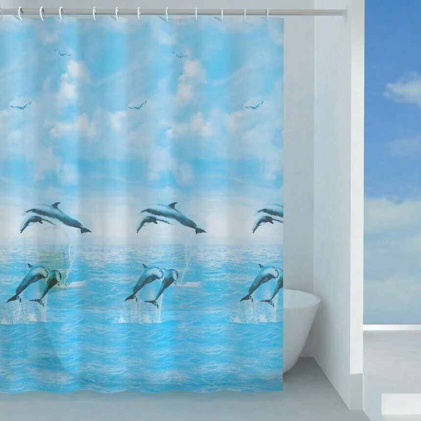 Rideau de douche 180 x 200 cm Gedy / Collection Jump — Réf. GED005