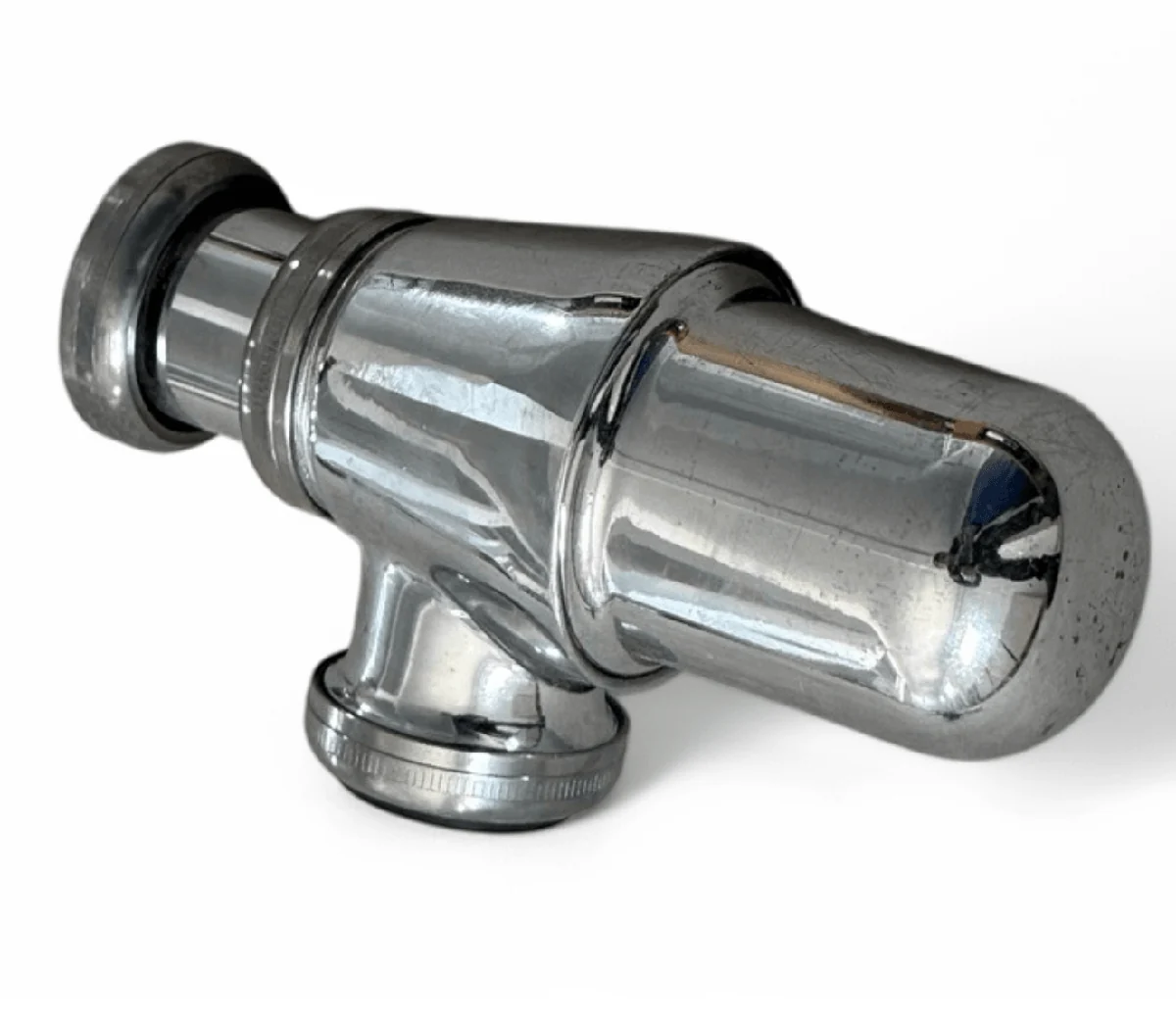 Siphon chromé Hansgrohe (avec des rayures apparentes et taches de rouille) — Réf. HAN002