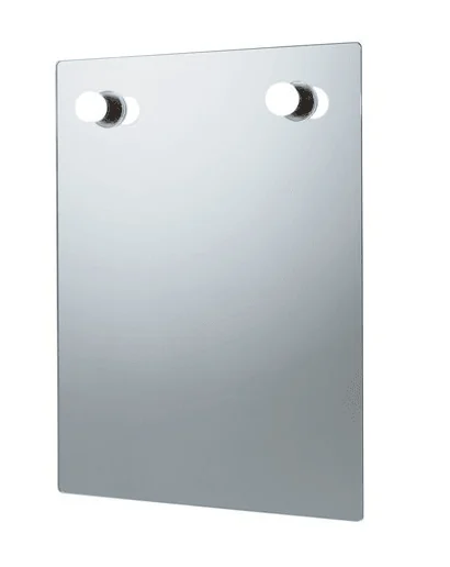 Miroir Dakota rectangulaire 50 x 65 cm à bord poli avec éclairage (avec quelques traces noires sur les bords) — Réf. GED031