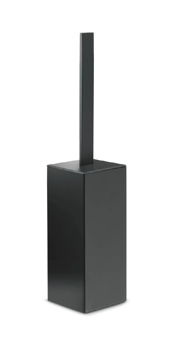 Porte-balai à poser de WC Lounge noir mat (avec des rayures apparentes) — Réf. DST014