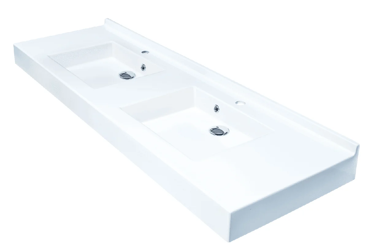 Plan-vasque double Vita 160 cm — Réf. DST120