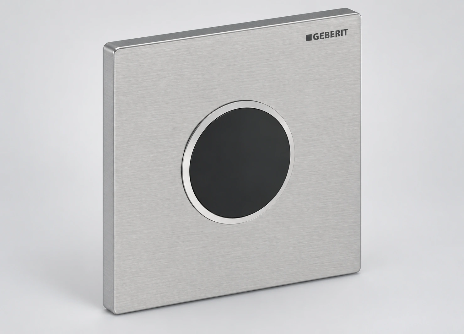 Plaque de commande pour urinoir Geberit à déclenchement électronique du rinçage en chromé brillant — Réf. GEB033