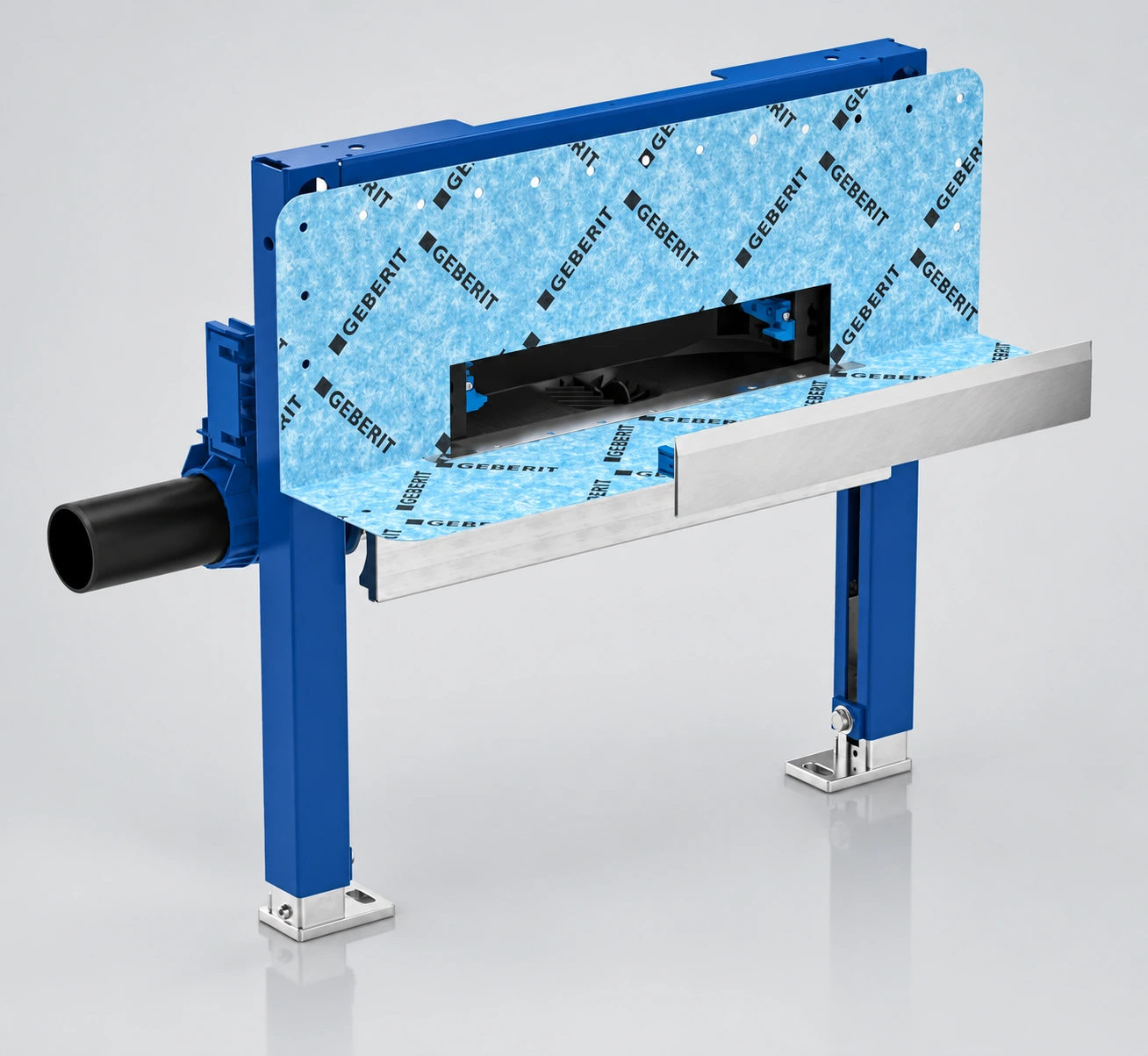 Pack complet : Bâti-support Geberit Duofix pour douche avec set de finition pour évacuation murale — Réf. GEB035