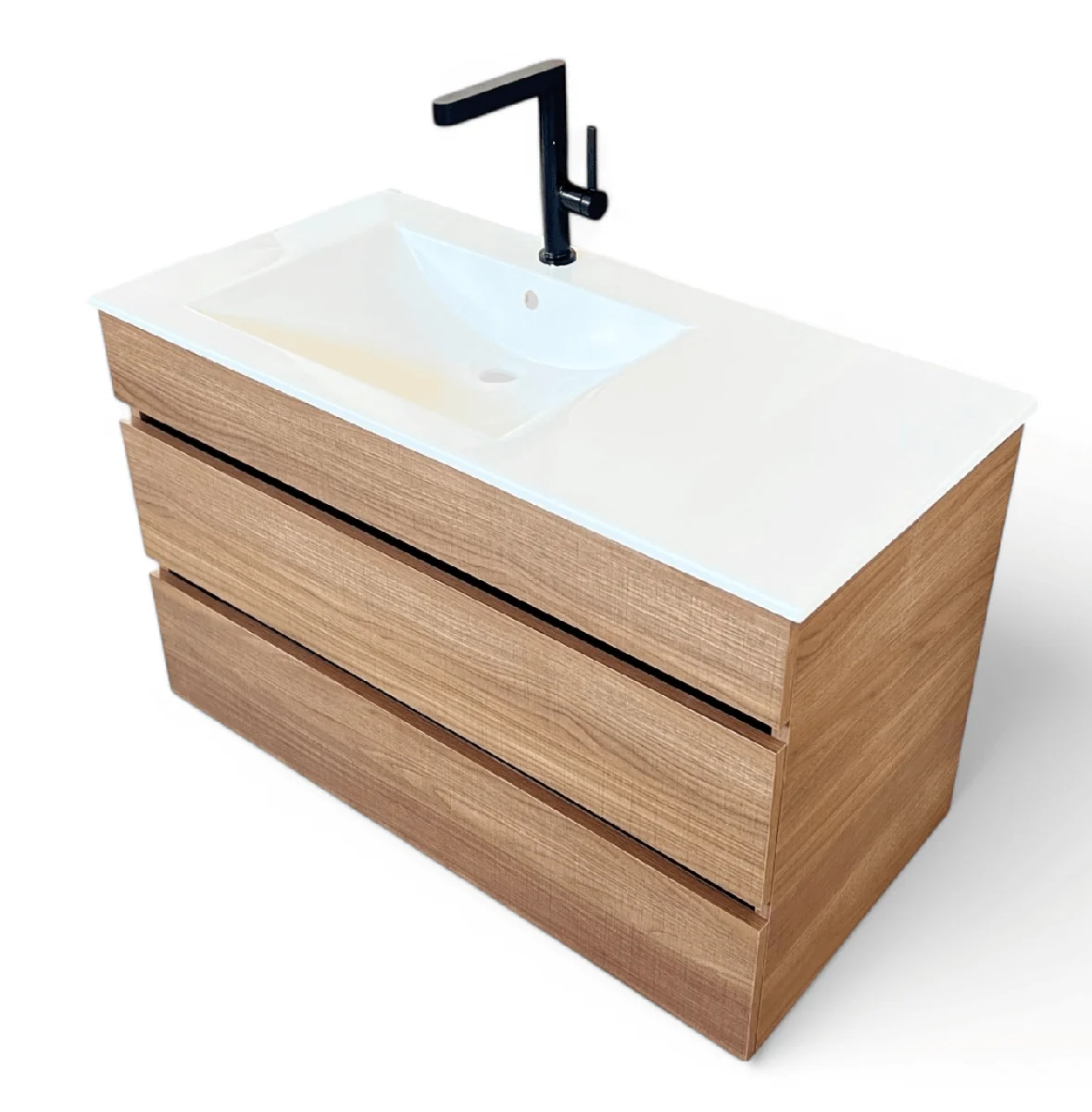Plan-vasque Spazio 100 cm avec meuble (sans mitigeur de lavabo) — Réf. DST136