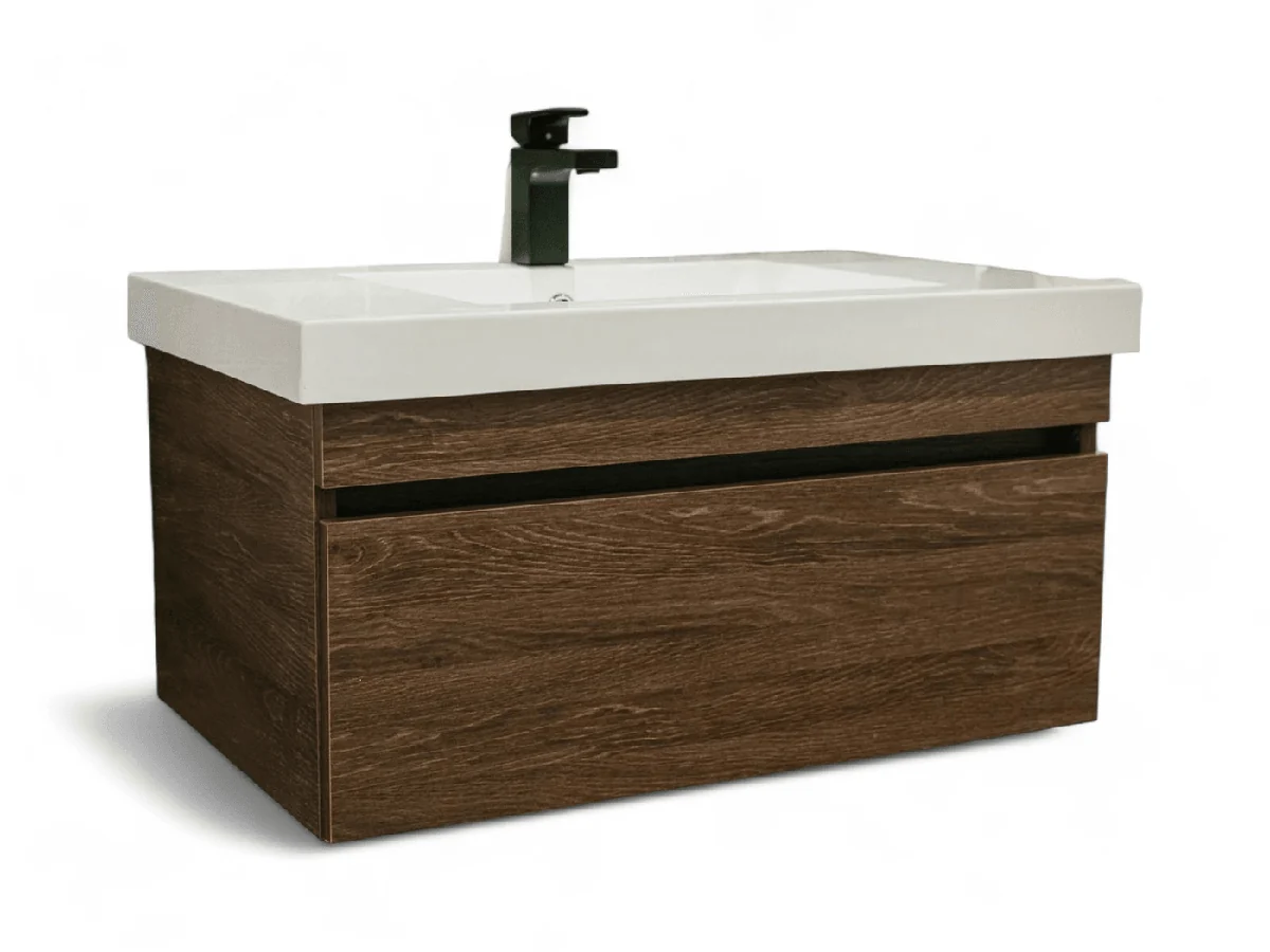 Plan-vasque Spazio 80 cm avec meuble (sans mitigeur de lavabo) — Réf. DST123