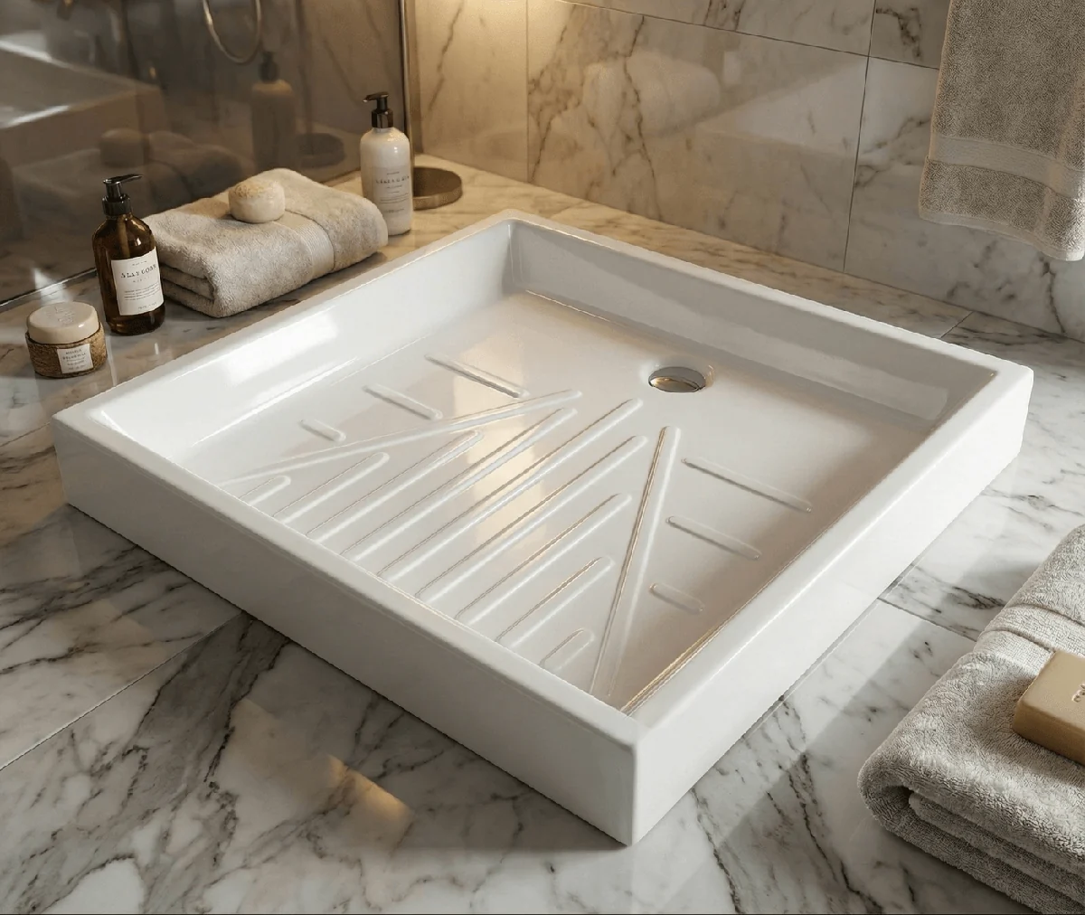 Receveur Fidji 70 x 70 cm sans vidage — Réf. DST054