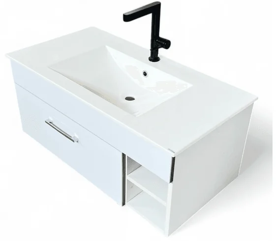 Plan-vasque Comete 96 cm avec meuble (sans mitigeur de lavabo) — Réf. DST129