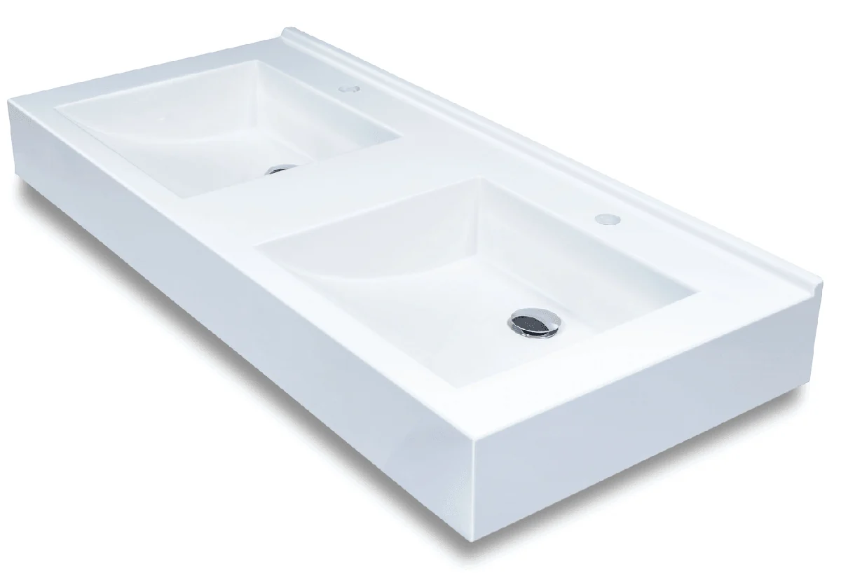 Plan-vasque double Surf 120 cm — Réf. DST112