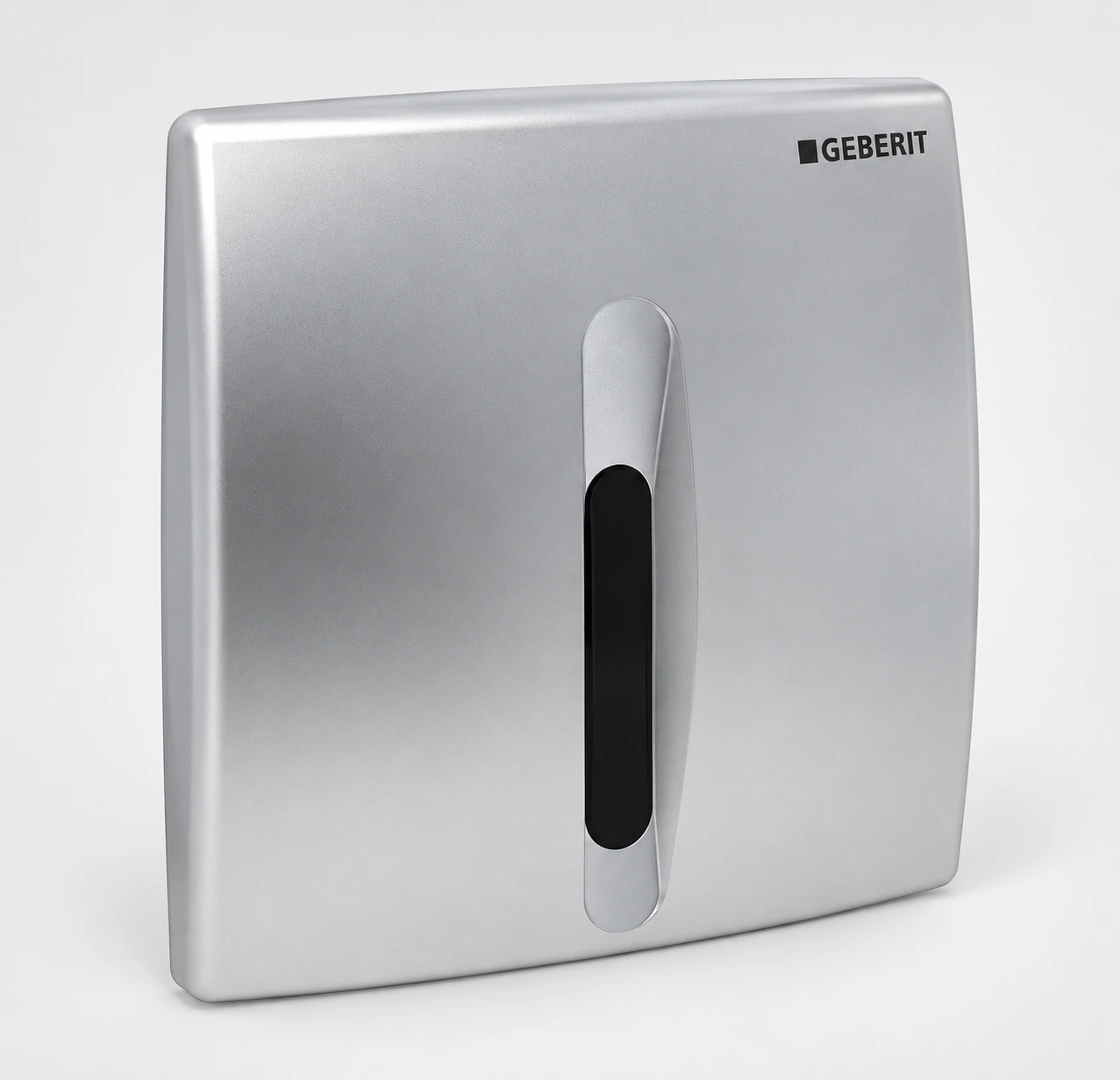 Plaque de commande pour urinoir Geberit à déclenchement électronique du rinçage en chromé mat — Réf. GEB036